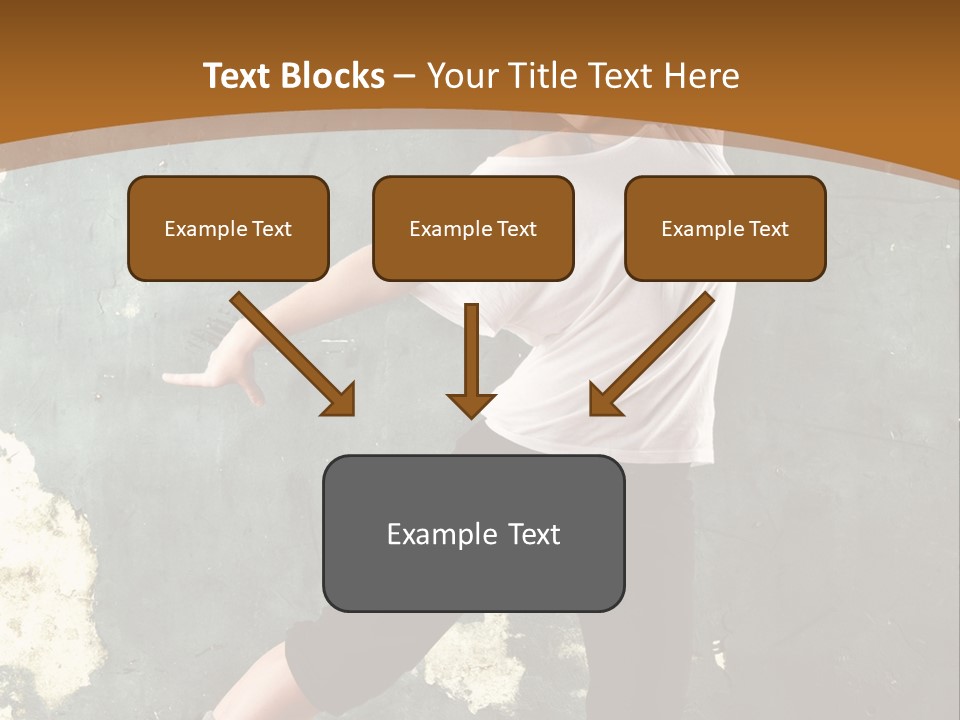 A Woman Is Dancing On A Wooden Floor PowerPoint Template