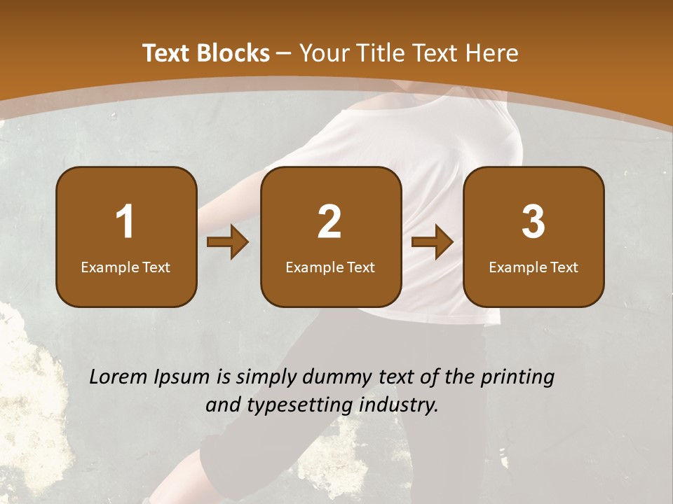 A Woman Is Dancing On A Wooden Floor PowerPoint Template