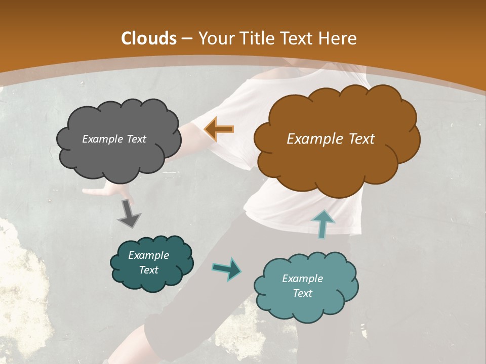 A Woman Is Dancing On A Wooden Floor PowerPoint Template