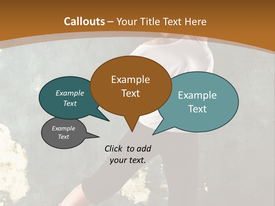 A Woman Is Dancing On A Wooden Floor PowerPoint Template