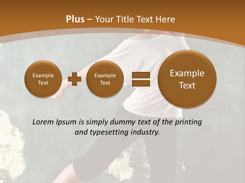 A Woman Is Dancing On A Wooden Floor PowerPoint Template