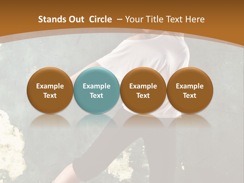 A Woman Is Dancing On A Wooden Floor PowerPoint Template