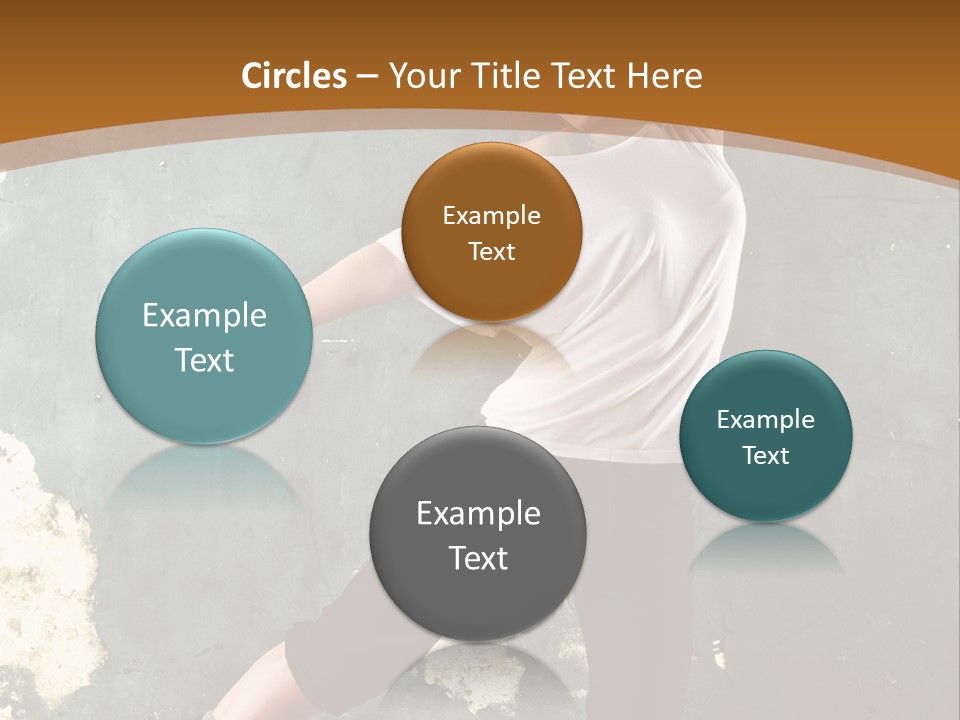 A Woman Is Dancing On A Wooden Floor PowerPoint Template