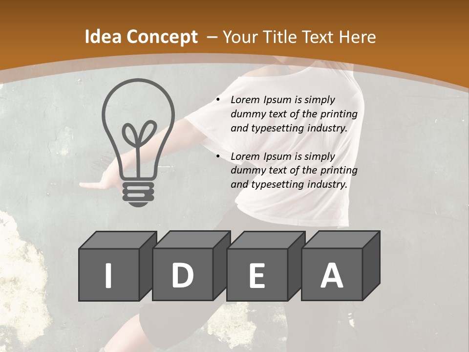 A Woman Is Dancing On A Wooden Floor PowerPoint Template