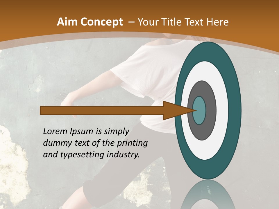 A Woman Is Dancing On A Wooden Floor PowerPoint Template