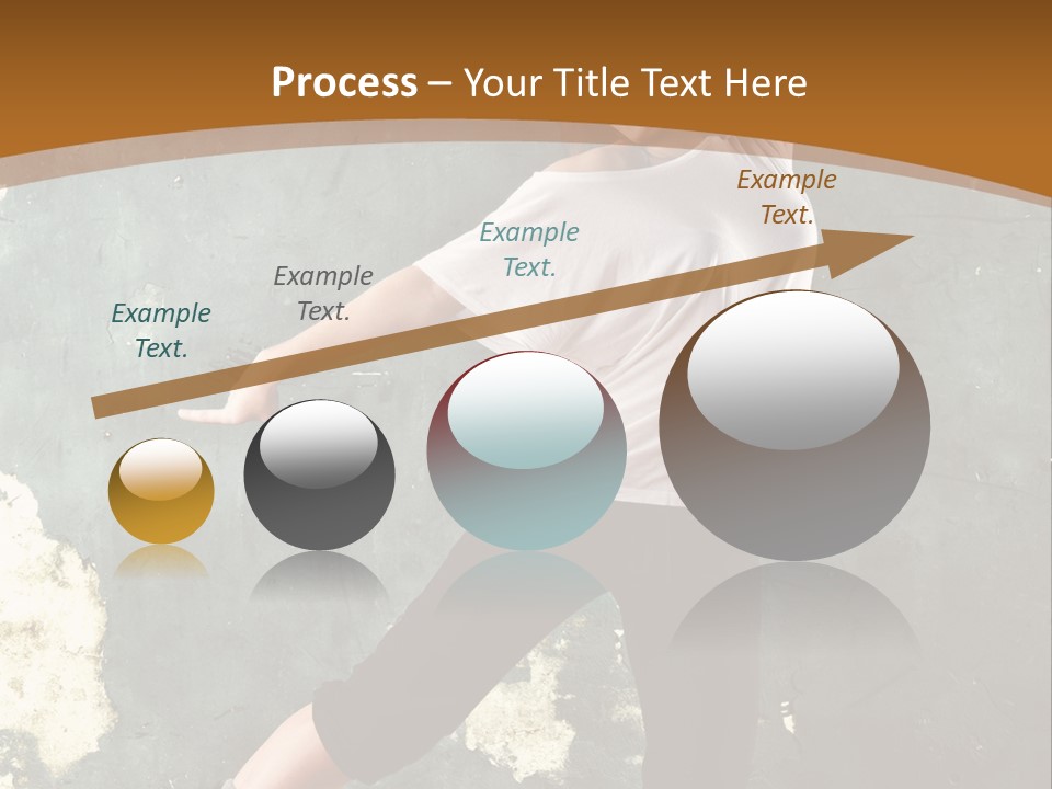 A Woman Is Dancing On A Wooden Floor PowerPoint Template