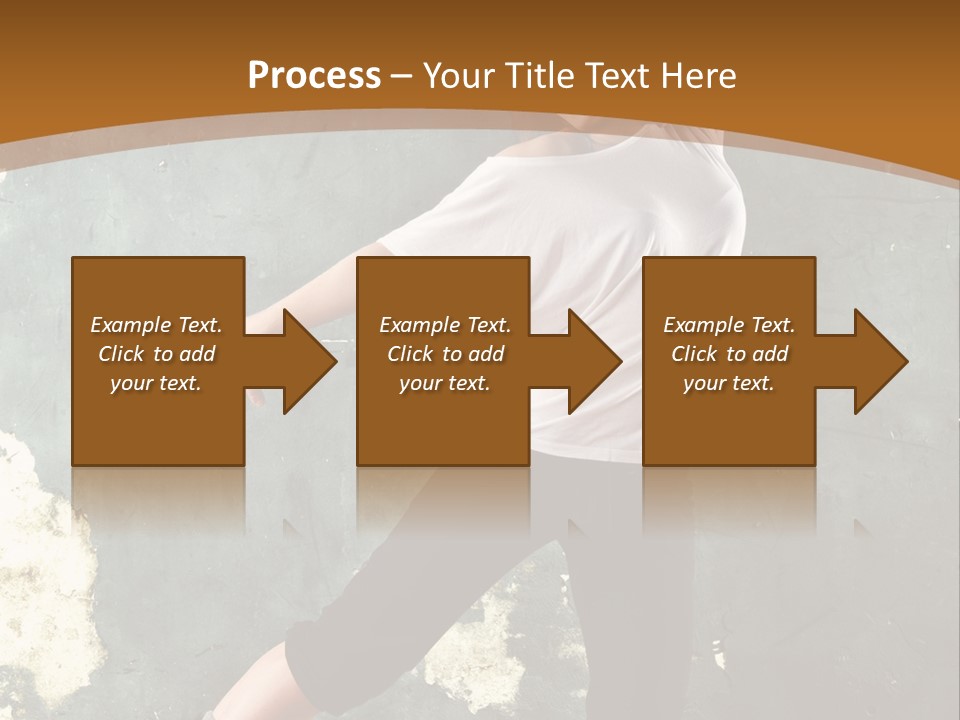 A Woman Is Dancing On A Wooden Floor PowerPoint Template