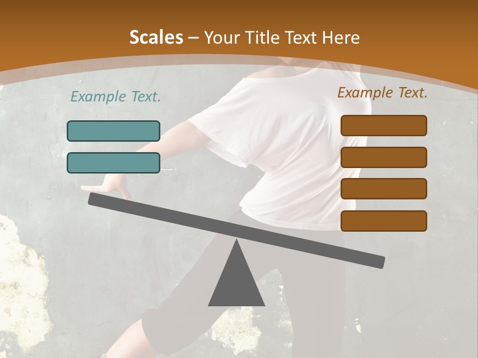 A Woman Is Dancing On A Wooden Floor PowerPoint Template