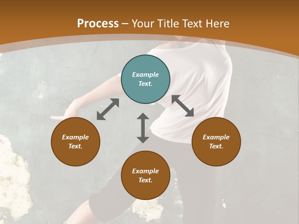 A Woman Is Dancing On A Wooden Floor PowerPoint Template