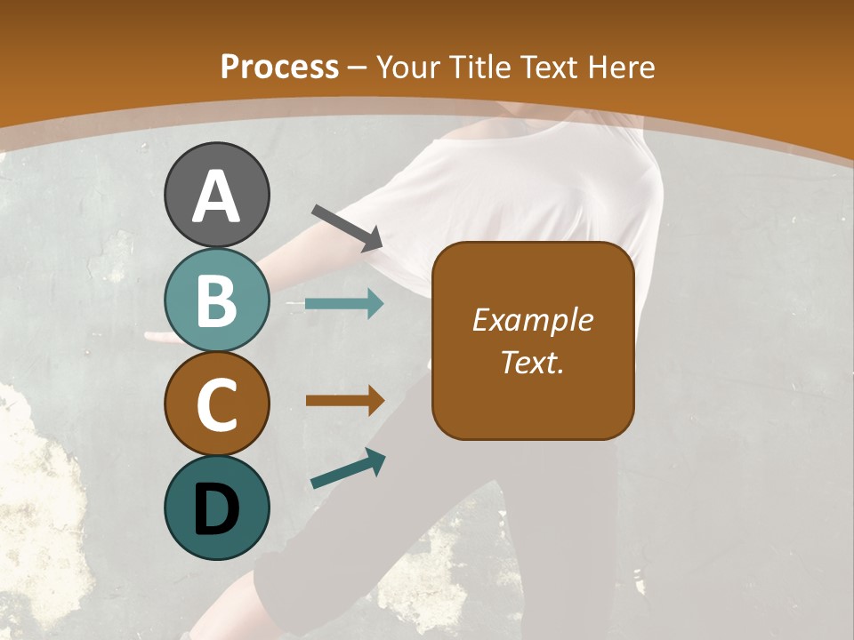 A Woman Is Dancing On A Wooden Floor PowerPoint Template