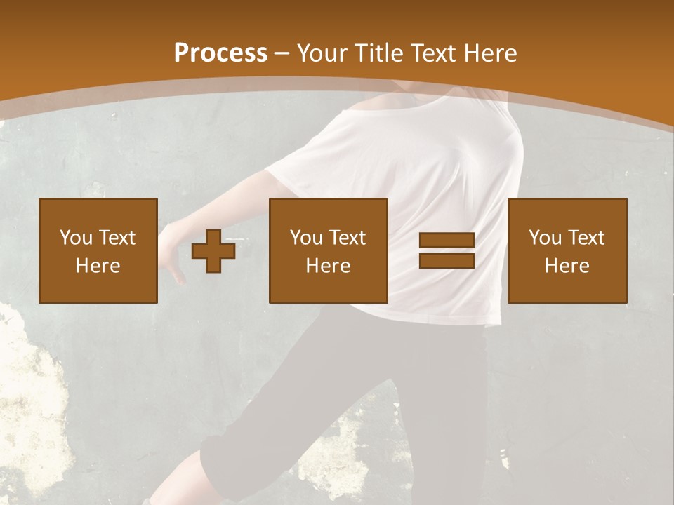 A Woman Is Dancing On A Wooden Floor PowerPoint Template