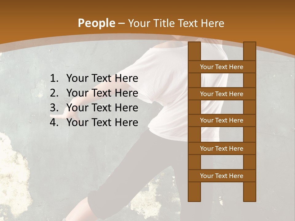 A Woman Is Dancing On A Wooden Floor PowerPoint Template