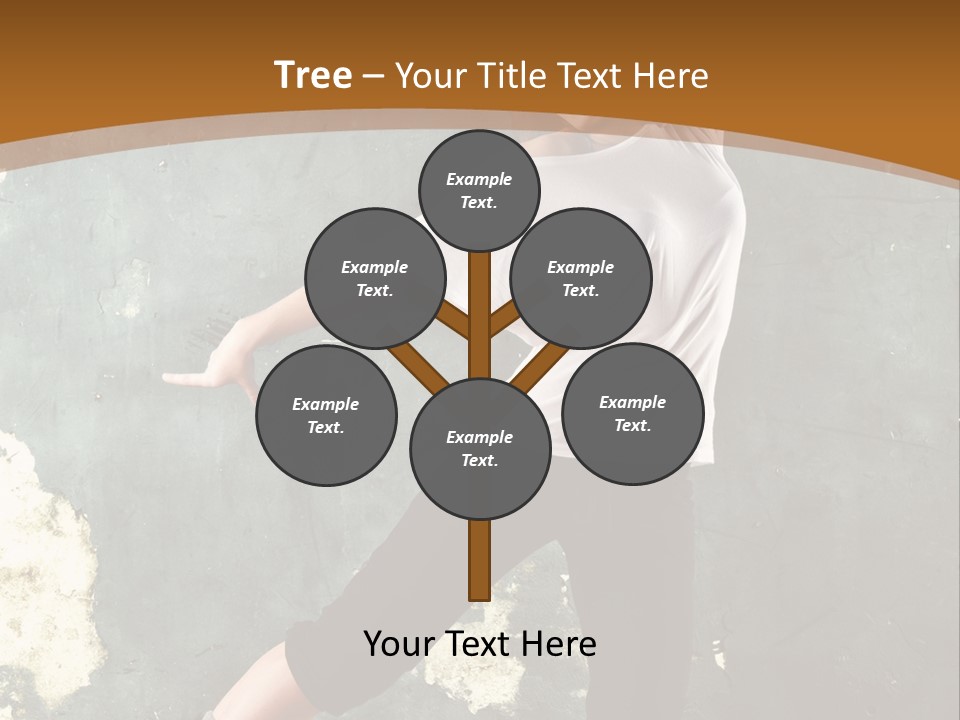 A Woman Is Dancing On A Wooden Floor PowerPoint Template