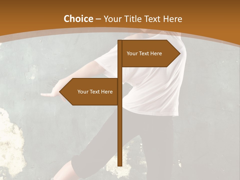 A Woman Is Dancing On A Wooden Floor PowerPoint Template