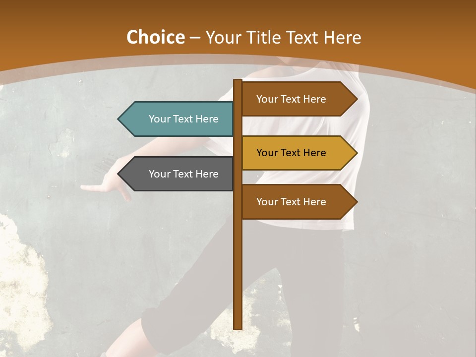 A Woman Is Dancing On A Wooden Floor PowerPoint Template