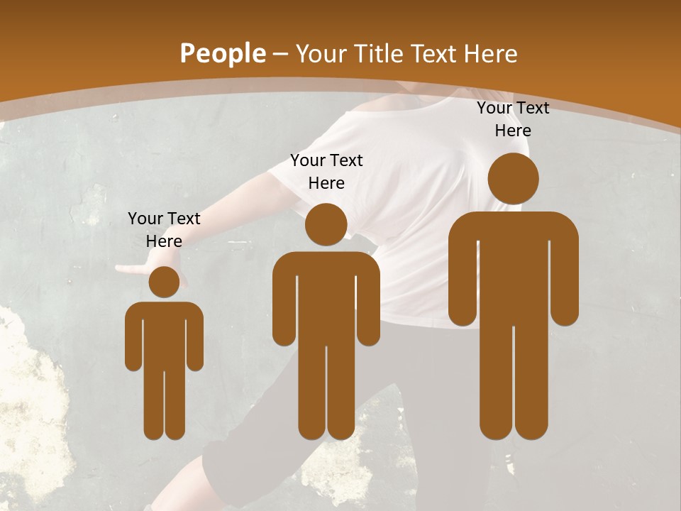 A Woman Is Dancing On A Wooden Floor PowerPoint Template