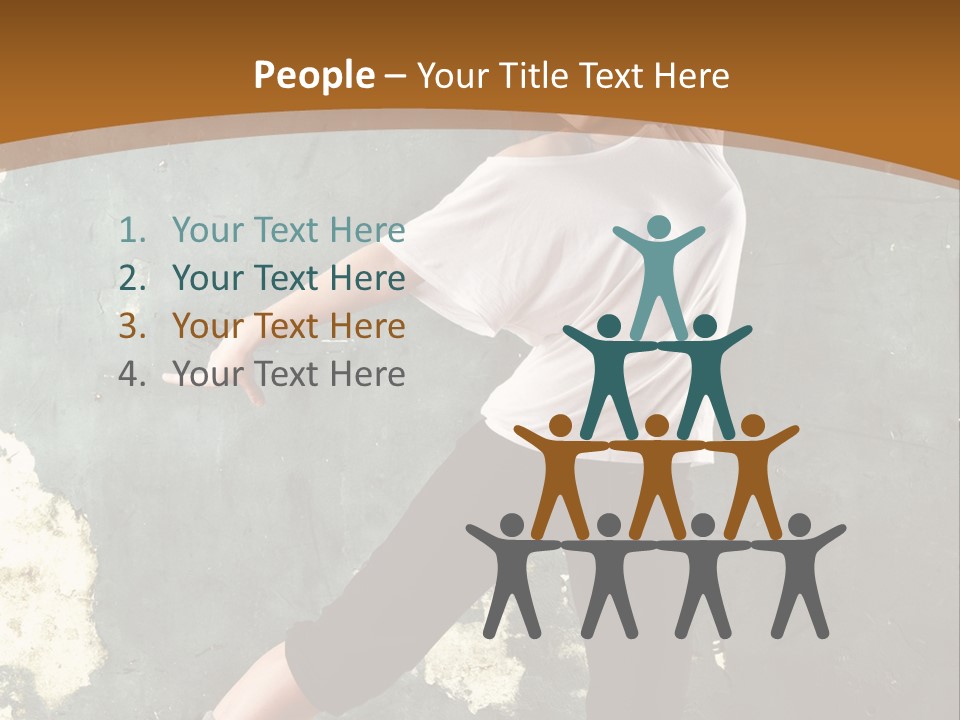 A Woman Is Dancing On A Wooden Floor PowerPoint Template