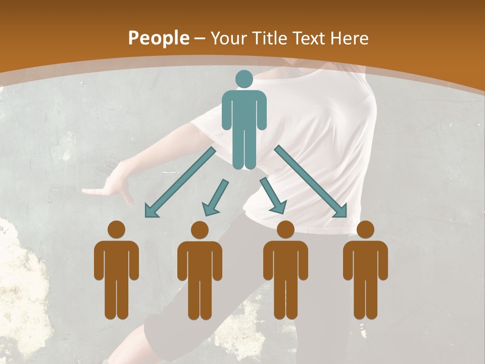 A Woman Is Dancing On A Wooden Floor PowerPoint Template