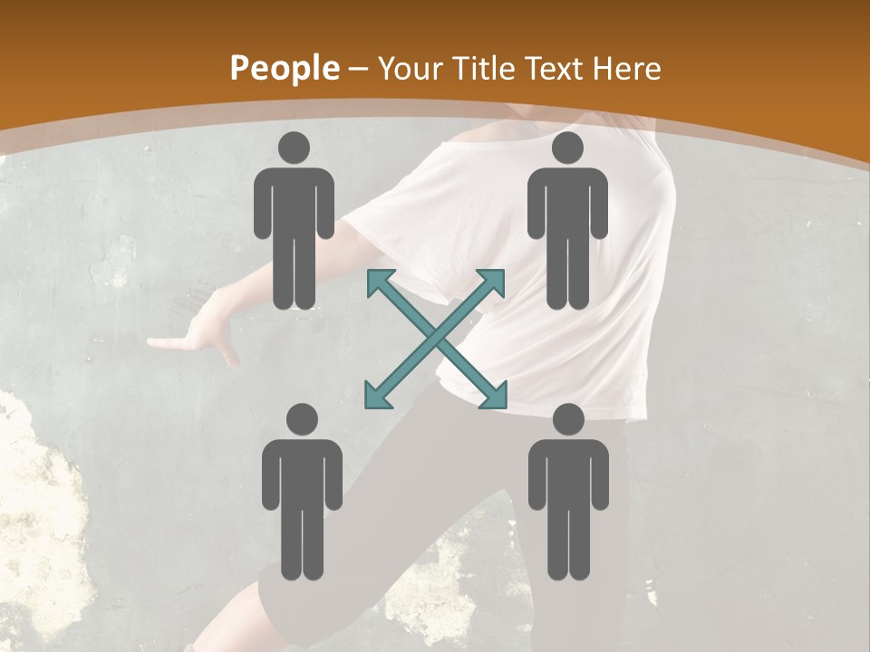 A Woman Is Dancing On A Wooden Floor PowerPoint Template