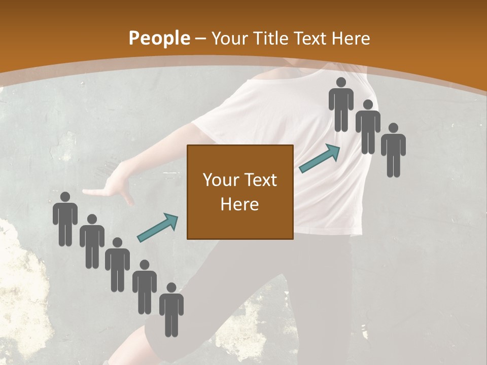 A Woman Is Dancing On A Wooden Floor PowerPoint Template