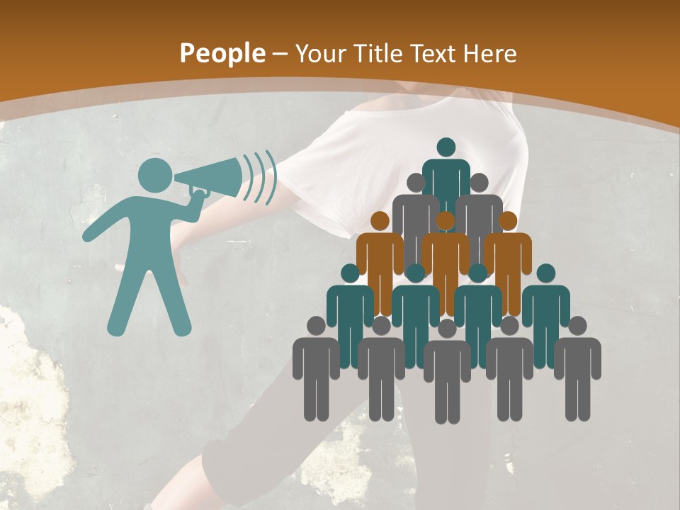 A Woman Is Dancing On A Wooden Floor PowerPoint Template