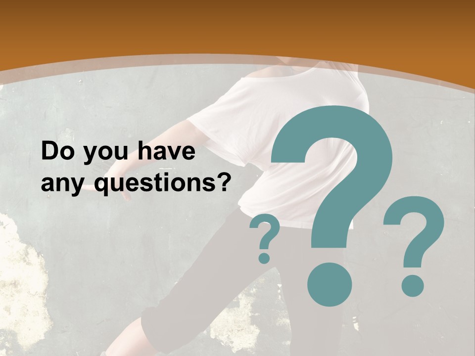 A Woman Is Dancing On A Wooden Floor PowerPoint Template