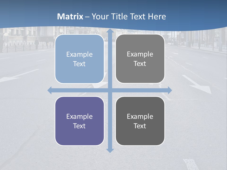 An Empty Street With People Walking On It PowerPoint Template