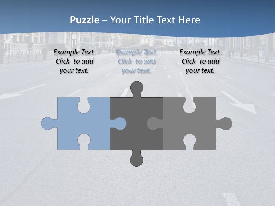 An Empty Street With People Walking On It PowerPoint Template