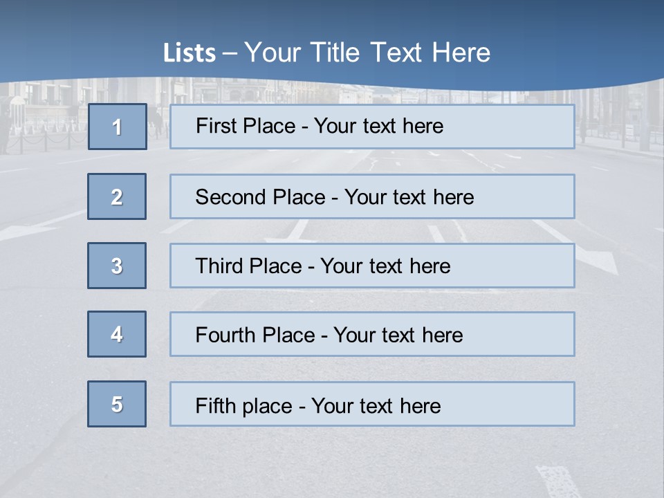 An Empty Street With People Walking On It PowerPoint Template