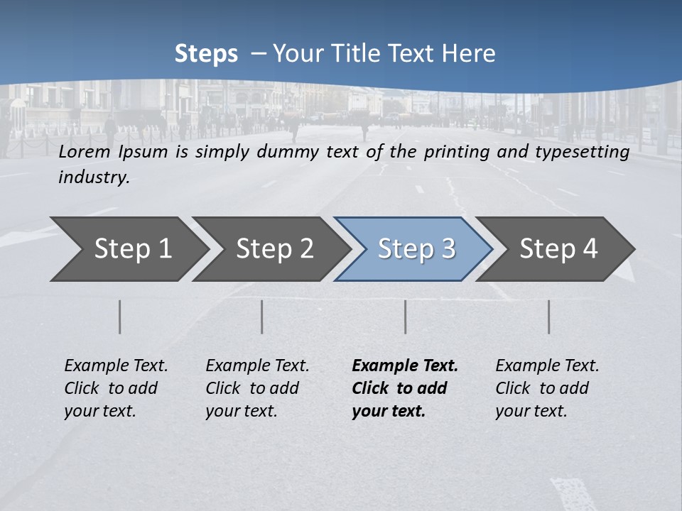 An Empty Street With People Walking On It PowerPoint Template