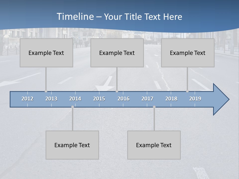 An Empty Street With People Walking On It PowerPoint Template
