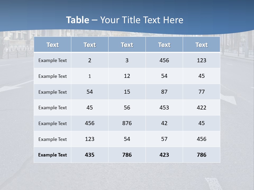 An Empty Street With People Walking On It PowerPoint Template
