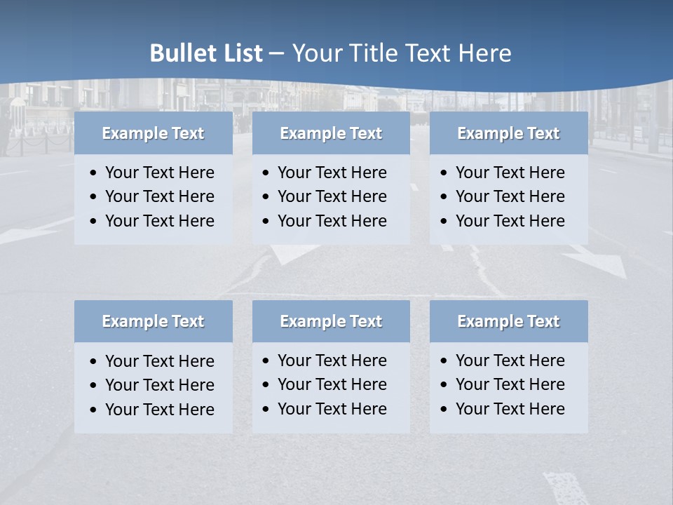 An Empty Street With People Walking On It PowerPoint Template