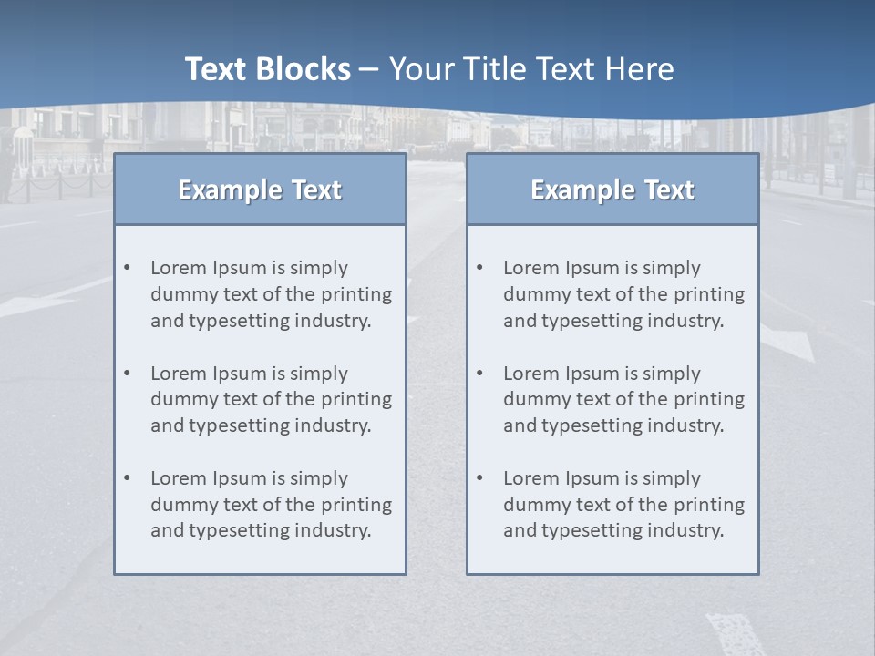 An Empty Street With People Walking On It PowerPoint Template