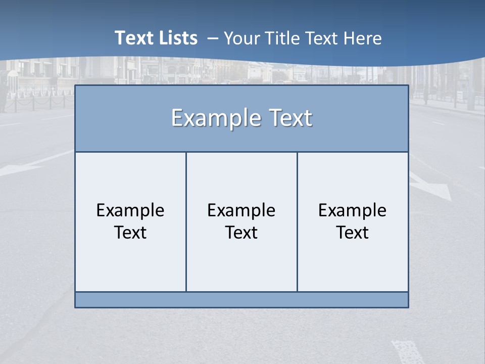 An Empty Street With People Walking On It PowerPoint Template