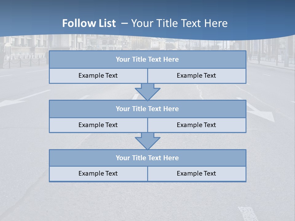 An Empty Street With People Walking On It PowerPoint Template