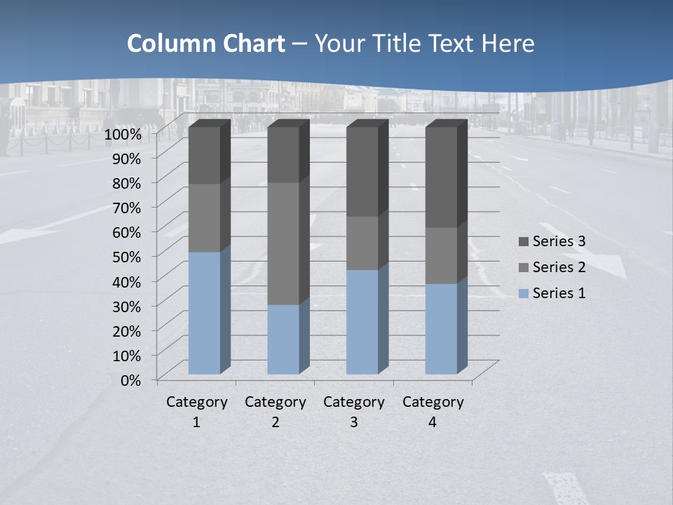 An Empty Street With People Walking On It PowerPoint Template