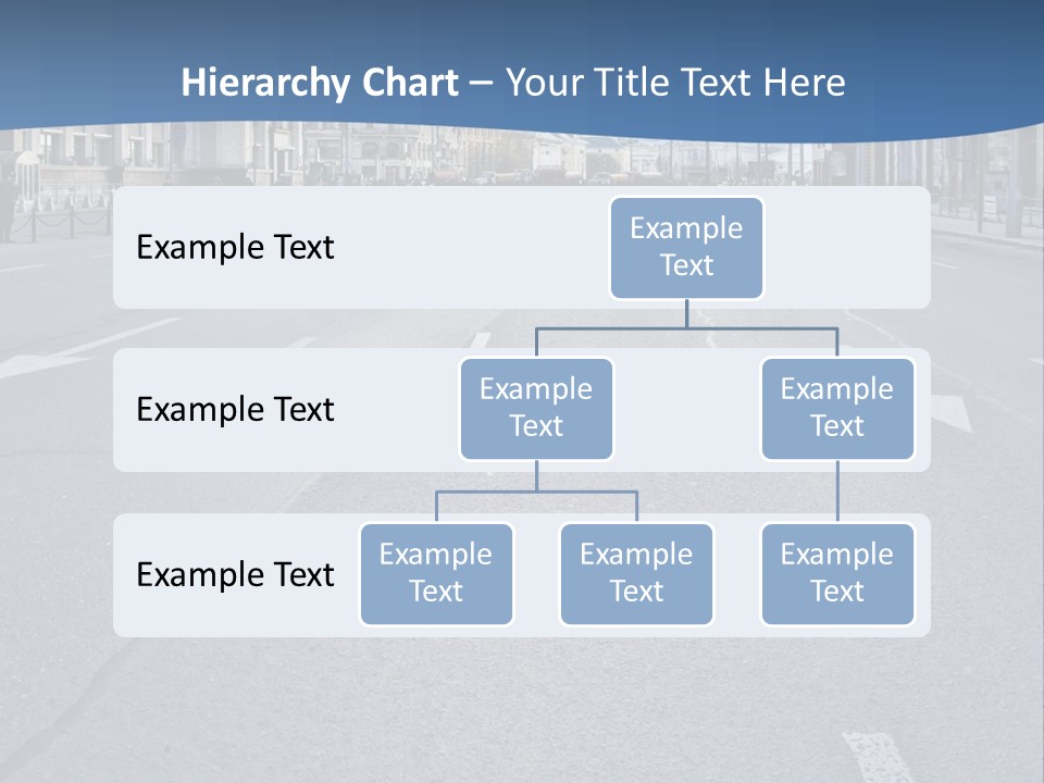 An Empty Street With People Walking On It PowerPoint Template