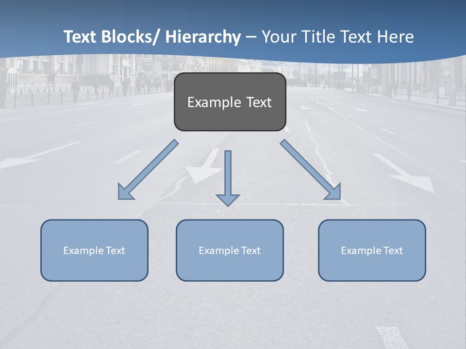 An Empty Street With People Walking On It PowerPoint Template