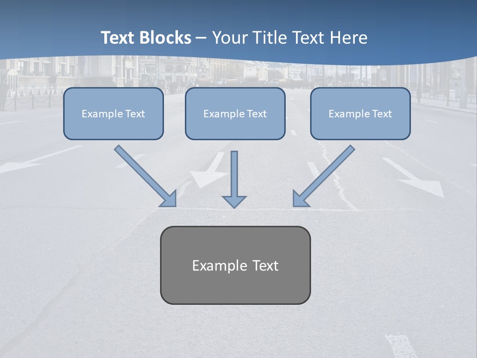 An Empty Street With People Walking On It PowerPoint Template