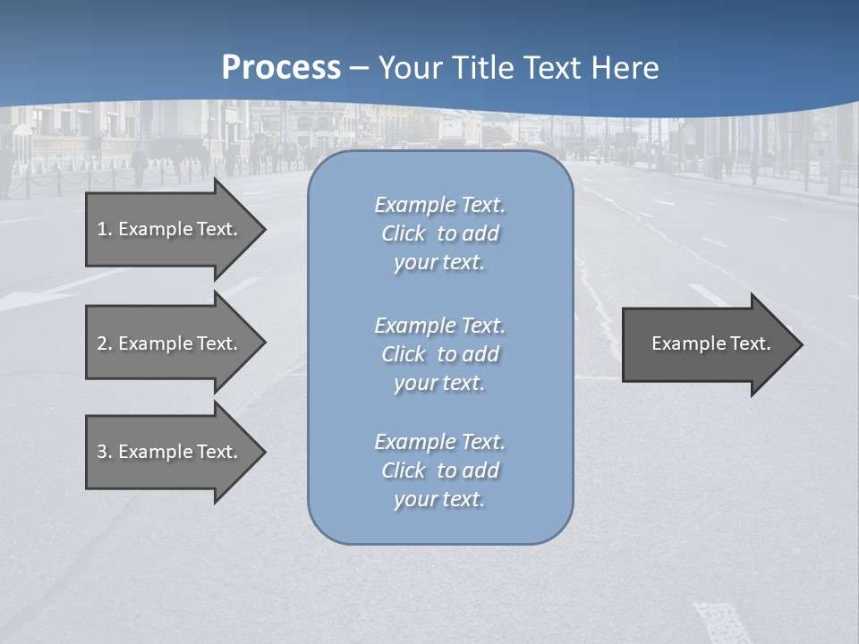 An Empty Street With People Walking On It PowerPoint Template