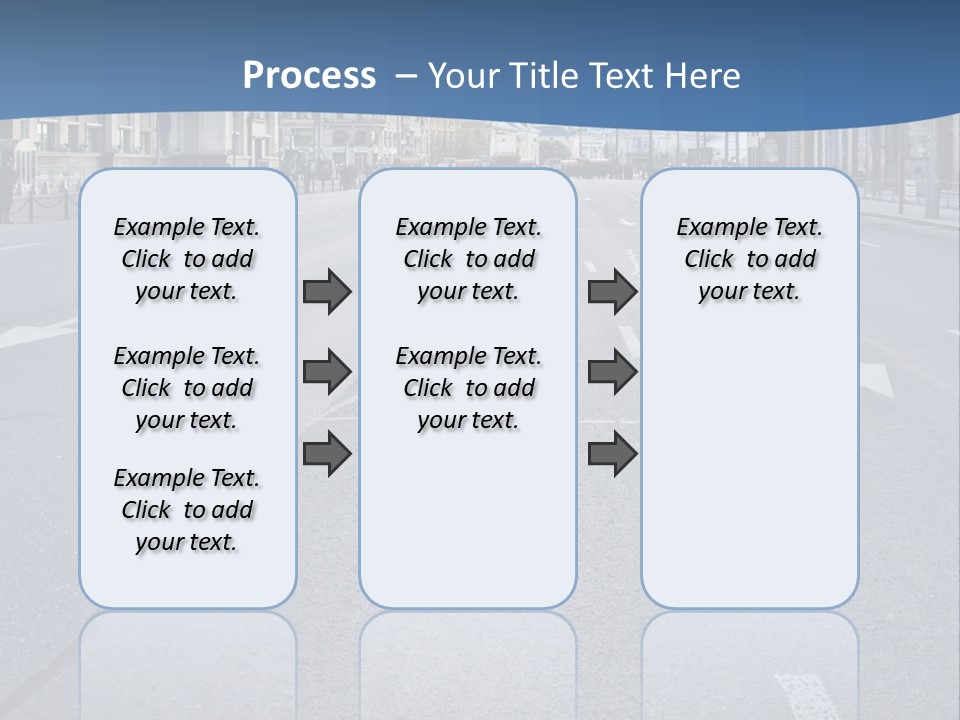 An Empty Street With People Walking On It PowerPoint Template