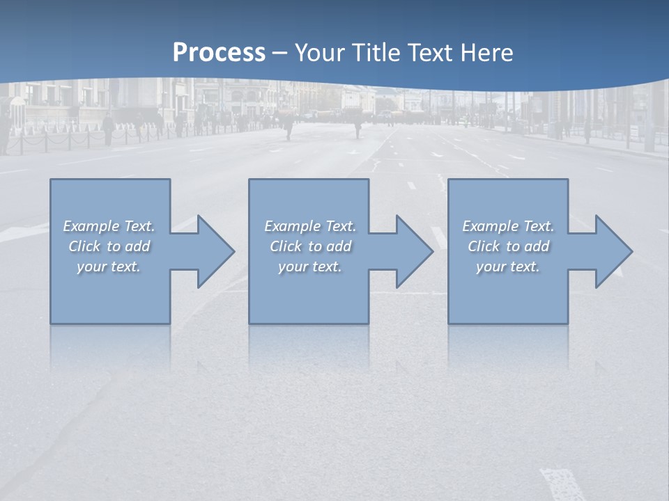 An Empty Street With People Walking On It PowerPoint Template