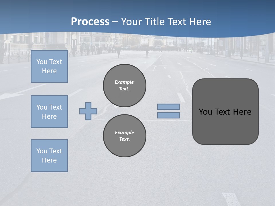 An Empty Street With People Walking On It PowerPoint Template