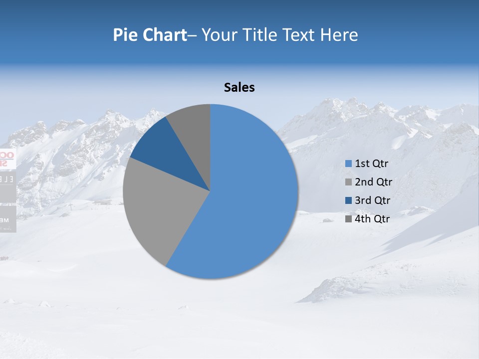A Snowy Mountain Range With A Street Sign In The Foreground PowerPoint Template