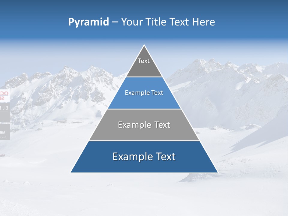 A Snowy Mountain Range With A Street Sign In The Foreground PowerPoint Template