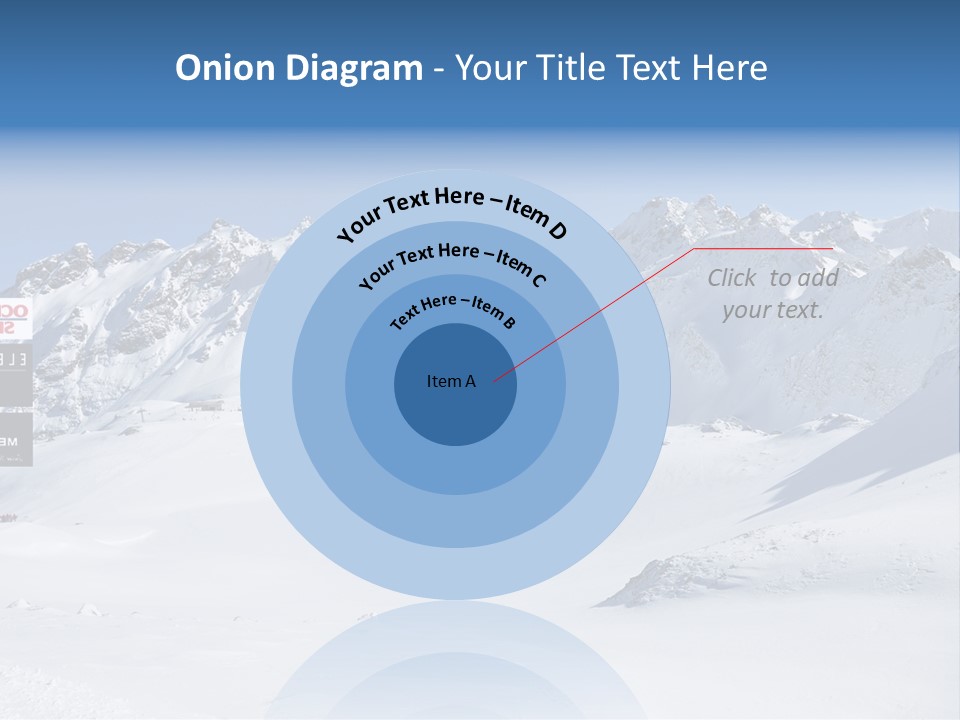 A Snowy Mountain Range With A Street Sign In The Foreground PowerPoint Template