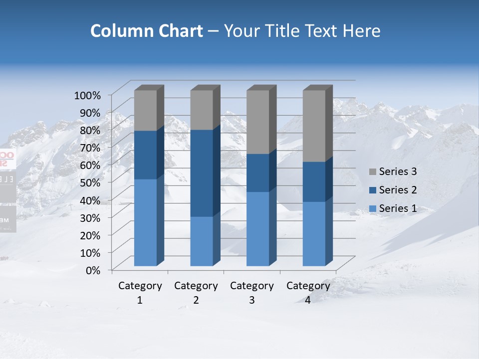 A Snowy Mountain Range With A Street Sign In The Foreground PowerPoint Template