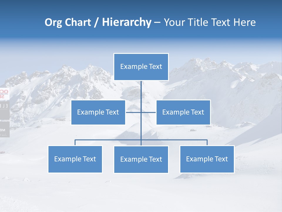 A Snowy Mountain Range With A Street Sign In The Foreground PowerPoint Template