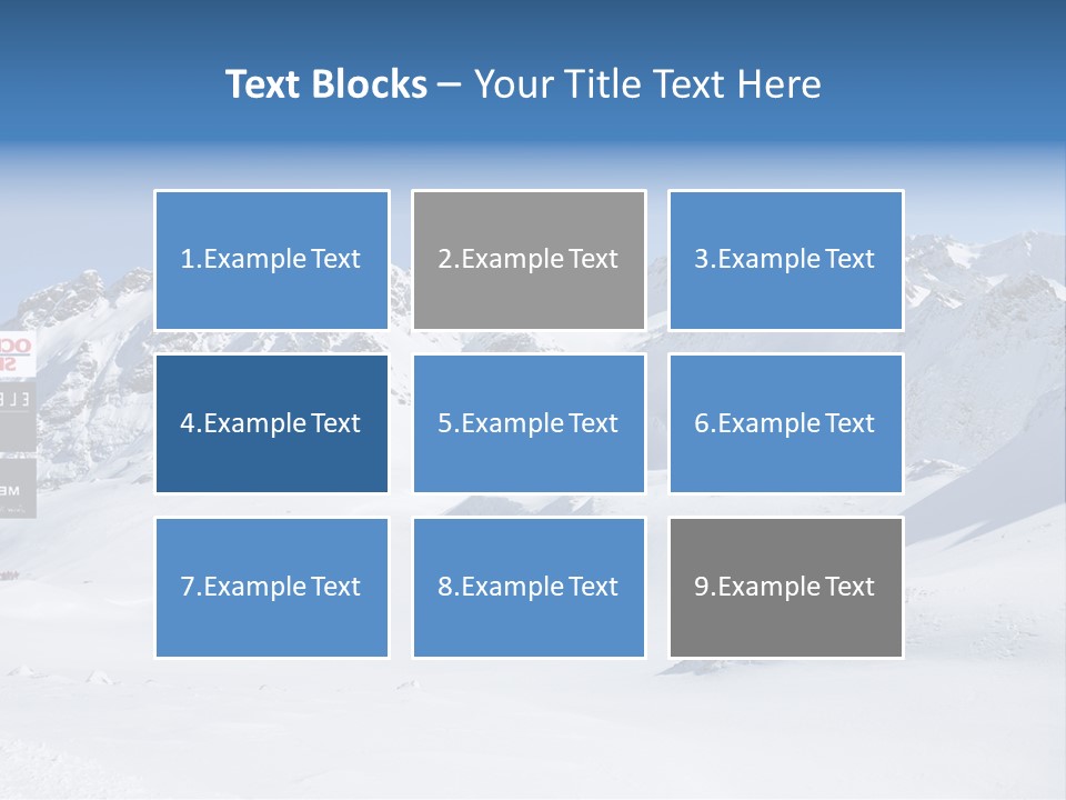 A Snowy Mountain Range With A Street Sign In The Foreground PowerPoint Template